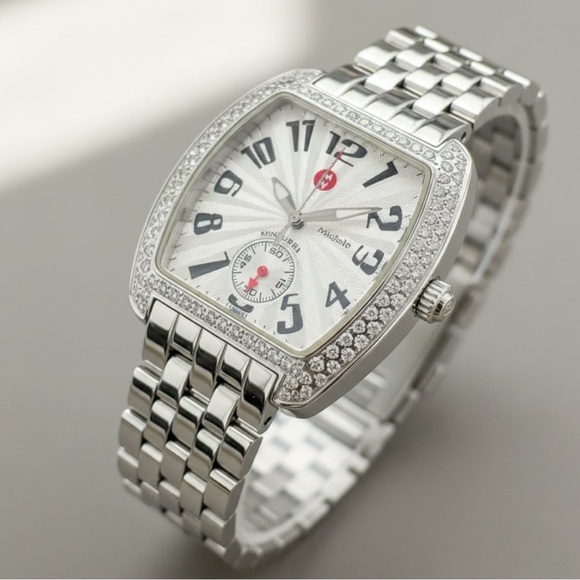 MICHELE Mini Urban Quartz Watch with 0.65ctw Diamond Bezel - Picture 8 of 8